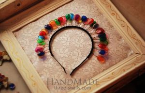 Handmade hair bows. Crown with Balls