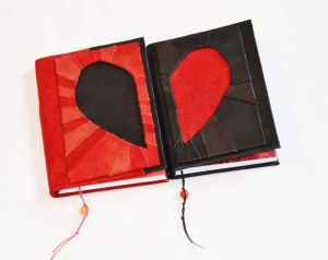 Handmade notebooks set "Mad love"