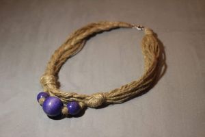 Handmade Organic Necklace "Purple"