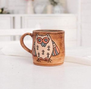 Handmade pottery mugs "Owl" 