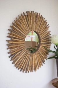 Handmade round mirror