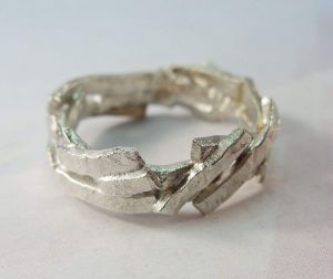 Handmade silver ring "Silver cliffs"