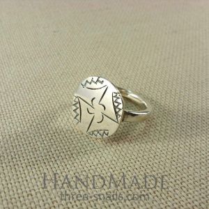 Handmade silver rings. Slavic symbol ring