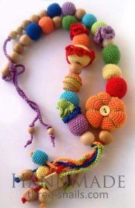 Handmade sling beads "Bright day"