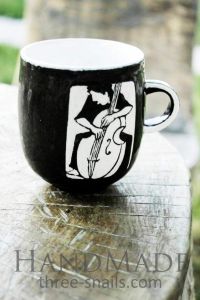 Handmade tea cup «Musician»