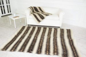 Handmade wool rug "Paths"