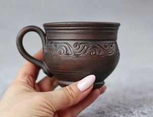 Pottery espresso cup