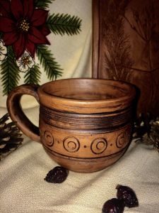 Handmade pottery coffee mug