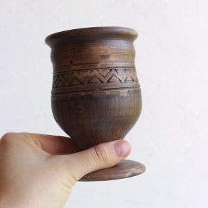 Handthrown 8.5 oz сeramic goblet