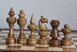 Elegant chess pieces