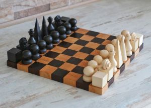 Bauhaus chess pieces