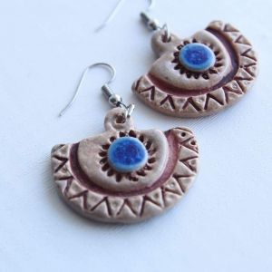 Jewelry earrings "Ethnic half-circle"