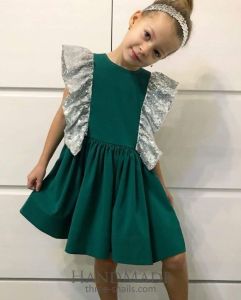 Kids girls green dress