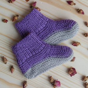 Knitted baby booties "Sweetie" 
