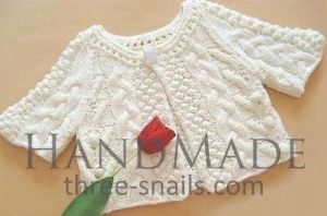 Knitted baby jumper "Snow pattern"