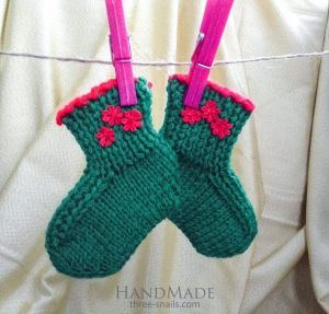 Knitted baby socks "Holidays"