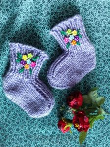 Knitted baby socks "Lilac"