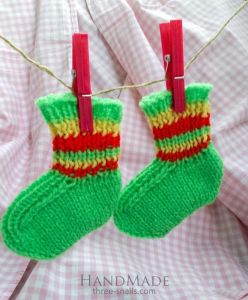 Knitted baby socks "Spring"
