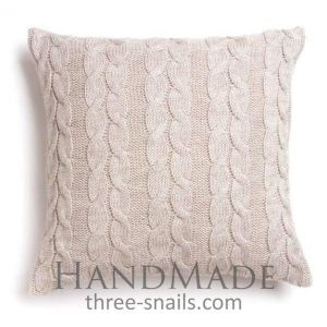 Knitting square pillow case