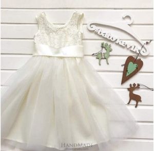 Lace white dress for girls