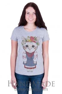 Ladies clothing catalogs online. Woman T-shirt «Kitten»