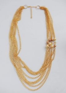 Large necklaces. Chain necklace "Vogue gold"