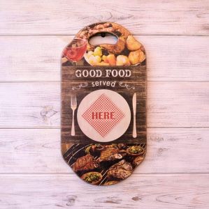 Large wood cutting board "Good food"