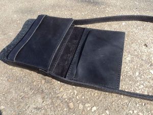 Leather bag "Black Lion"