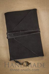 Leather bound journal with coffe sheets “Carol”