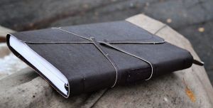 Leather bound notebook "Lucky day"