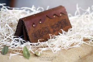 Leather handmade wallet for men "Nordic".