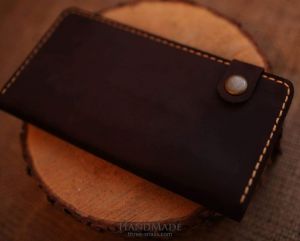 Leather wallet "Chocolate"
