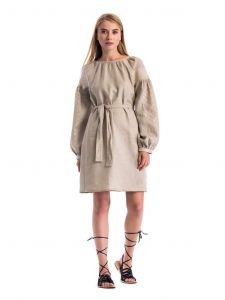 Linen dresses for women "Detailed embroidery"