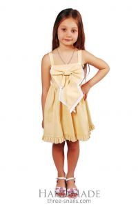 Little girls party dress "Yellow dream"