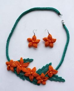 Macrame fashionable necklaces "Herb lily"