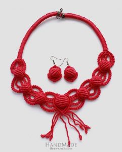 Macrame handmade necklaces "Carmen"