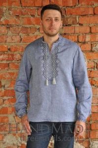 Mens embroidered dress shirt "Force"