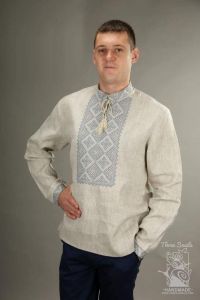 Mens long sleeve linen shirt "Borislav"