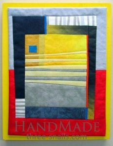 Modern handmade patchwork throw