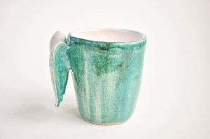 Mug with wings "Dark Turquoise"