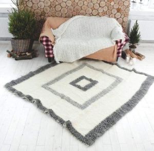 Natural fiber rug "Eco squares"