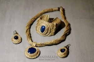 Natural Stone Jewelry Set "Ultramarine"