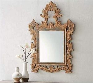 Ornate wooden mirror