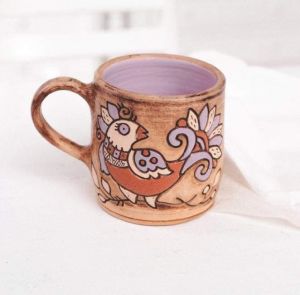 Pottery mugs "Bird"