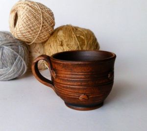 Pottery mugs "Black coffee"