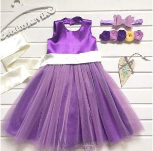 Purple flower girl dress