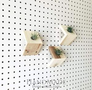 Reclaimed wood air plant wall sconces | set of 3