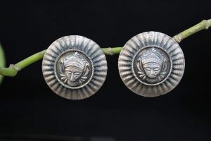 Round stud earrings for women