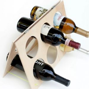 Wine bottles wood stand