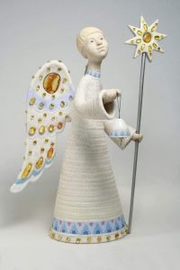 Sculpture decorative ceramic "Carol angel"